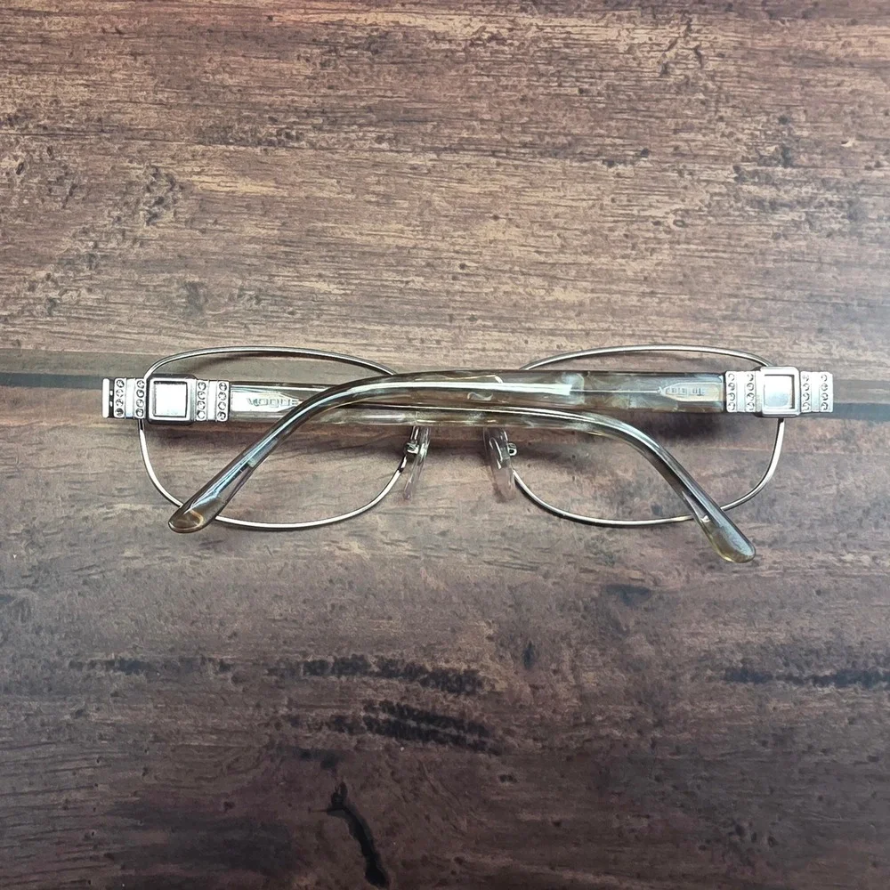 Vogue VO 4034-SB 5019/73 Brown Metal Eyeglass Frames 56-16-135 Rhinestone Trim